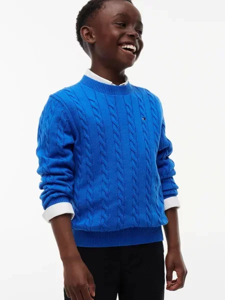 Tommy Hilfiger pulover pentru copii din albastru
