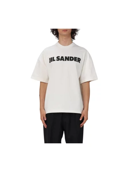 Koszulka Jil Sander z logo biała