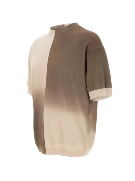 Pulover Emporio Armani cu gradient maro