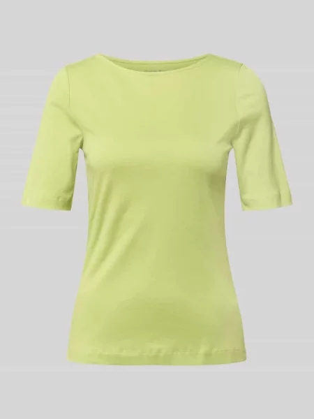 T-shirt z dekoltem typu łódka Christian Berg Woman zielona