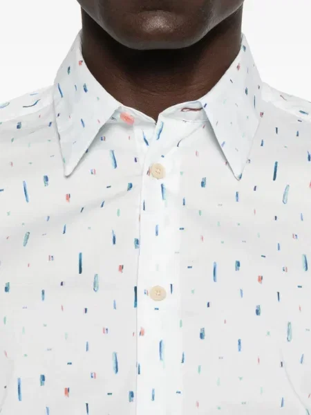 Cămașă Ps Paul Smith cu imagine lungă albastru
