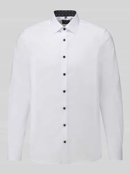 Koszula biznesowa o kroju slim fit z czystej bawełny model Level Five' Olymp Level 5 biała