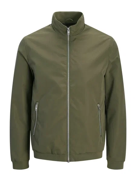 Jack & Jones Plus Prehodna jakna JJERUSH HARRINGTON oliva