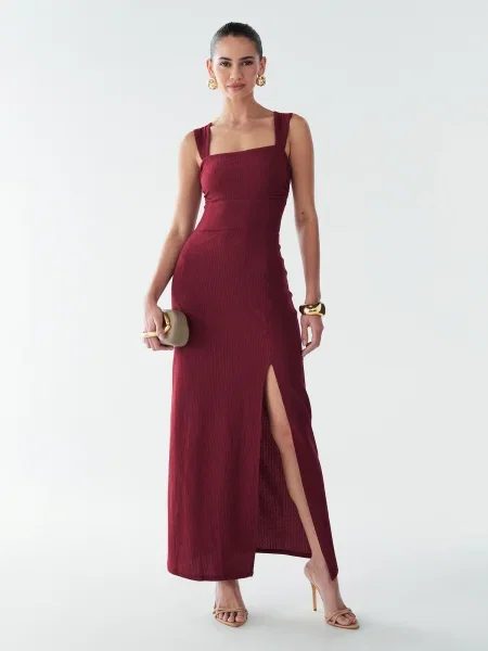 BWLDR Rochie Holly burgundy roșu