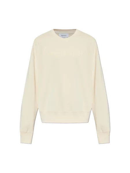 Bluza Alexander Mcqueen z logo beżowa