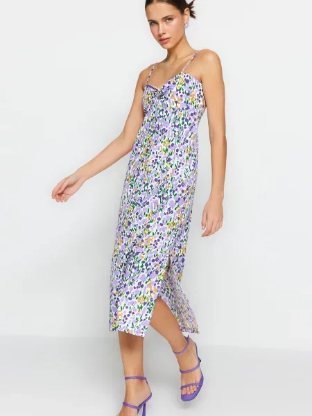 Rochie midi Trendyol țesută gri