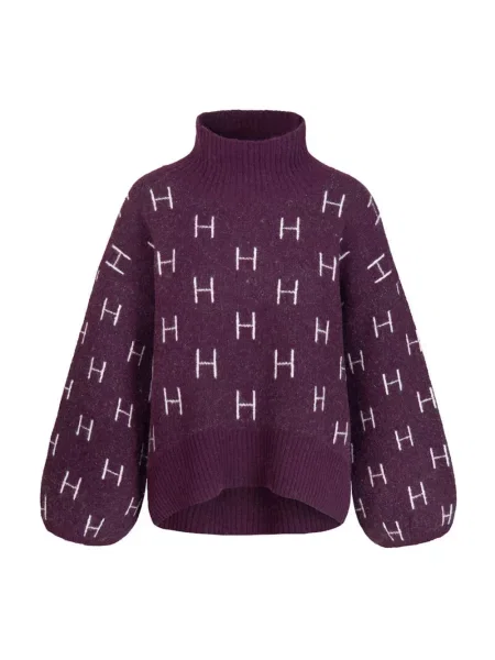 Sweter Hést z kapturem fioletowy