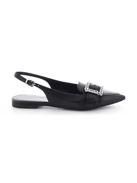 Кожаные балетки Kennel & Schmenger с открытой пяткой черные