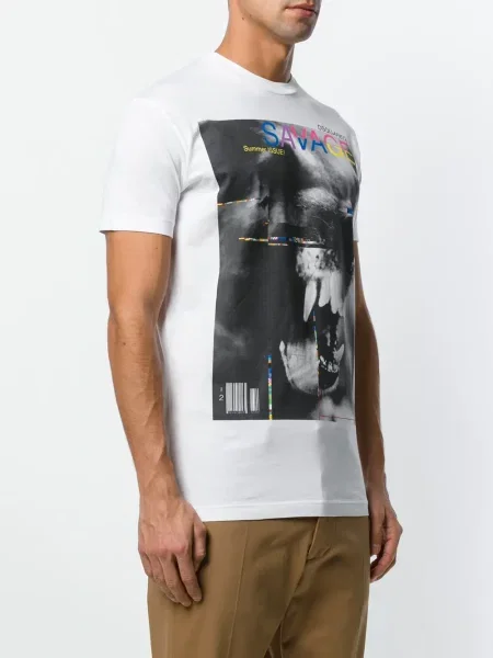 Tricou Dsquared2 cu imagine alb