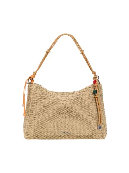 Kabelka Desigual s autogramem béžová