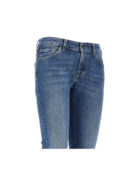 Skinny jeansy skinny 7 For All Mankind niebieskie