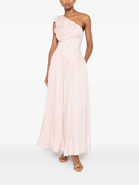 Rochie Aje cu model floral roz