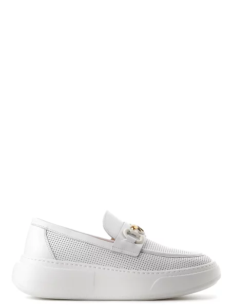 Кожаные мокасины Leberdes белые