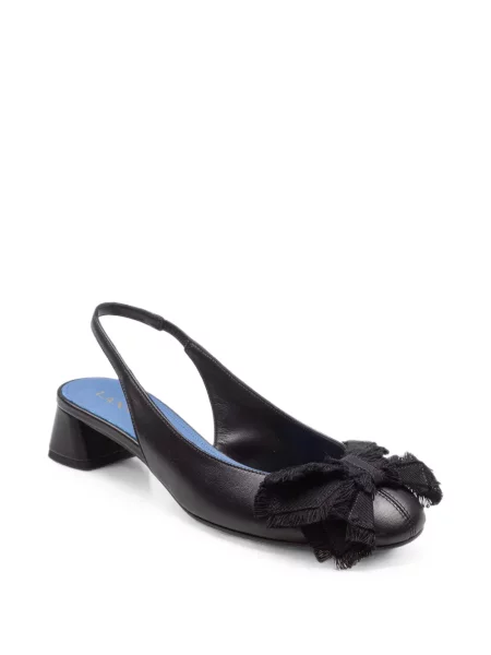 Pantofi cu toc Lanvin cu funde negru