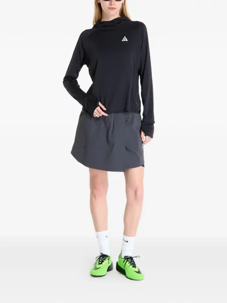 Tricou Nike cu șireturi din dantelă alergare alb