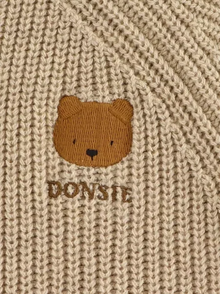 Donsje gyapjú baba pizsama Dantje Jumpsuit Bear bézs