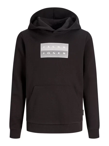 Jack & Jones Junior Μπλούζα φούτερ JCOFusion γκρι / ανοικτό γκρι μαύρο