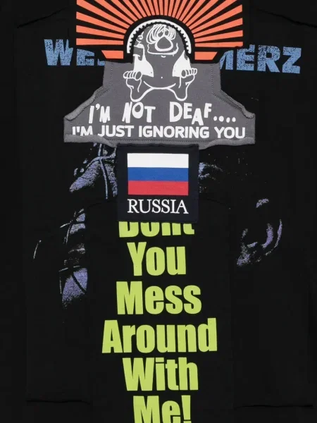 Hanorac cu glugă Vetements negru