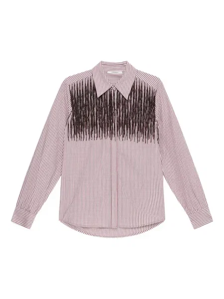 Cămașă Maliparmi cu paiete cu dungi roșu