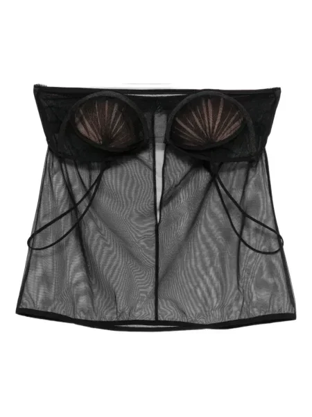 Top Nensi Dojaka transparente negru