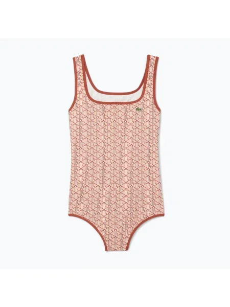 Lacoste női fürdőruha iberis/latte. Méret: 42 barna