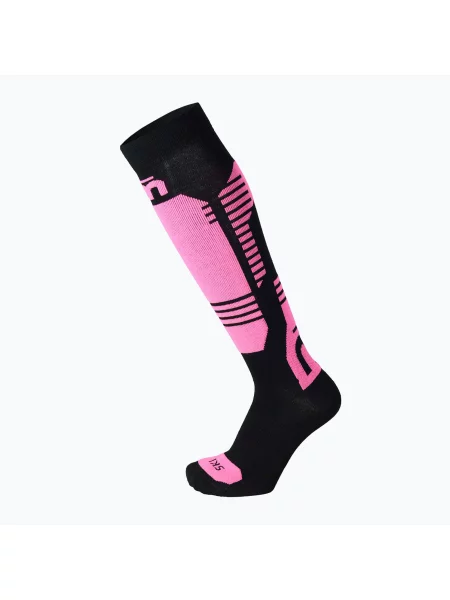 Șosete de schi pentru copii Mico Light Weightsuperthermo Merino Ski nero/fucsia fluo