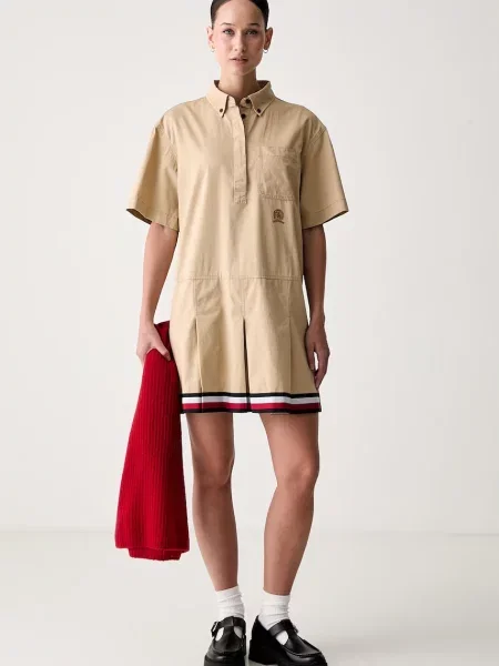 Tommy Jeans rochie din bej