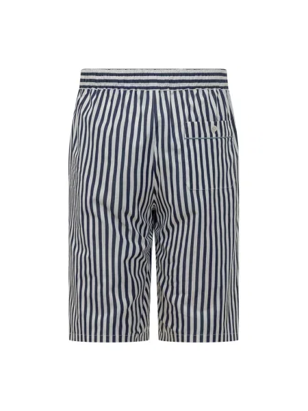 Bermudy Dolce And Gabbana w paski popelinowe niebieskie