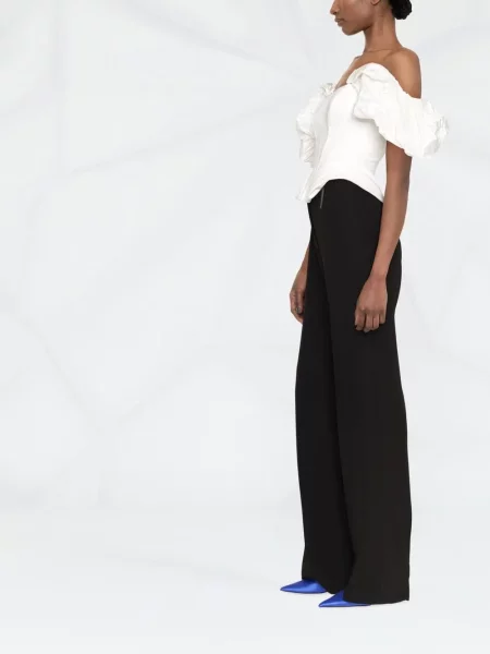 Bluzka V:pm Atelier z bufiastymi rękawami biała