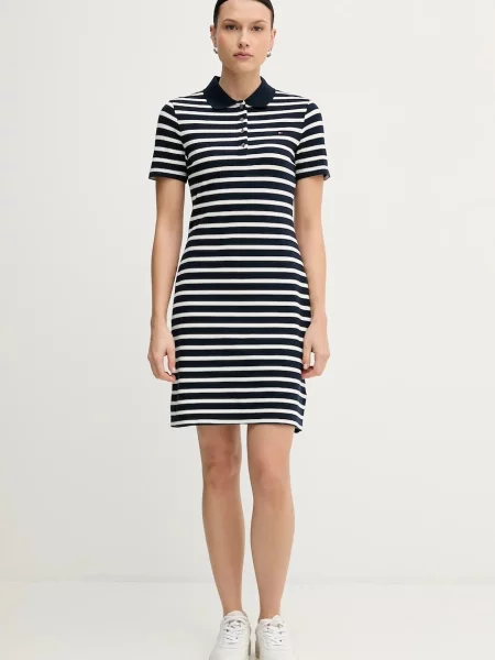 Tommy Hilfiger sukienka mini dopasowana granatowy