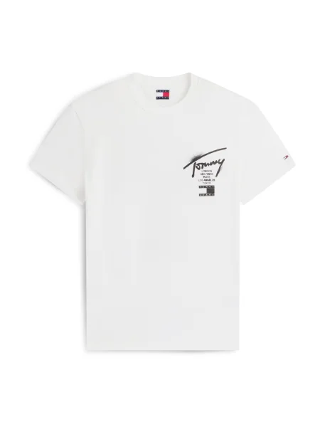 Tommy Jeans Tricou CITY negru alb