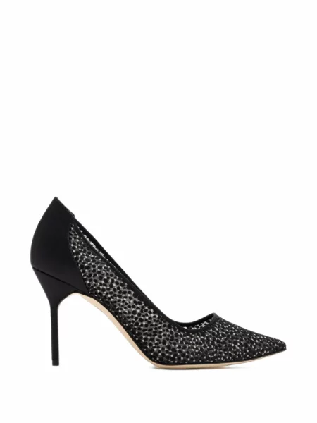 Pantofi cu toc Manolo Blahnik din tul negru