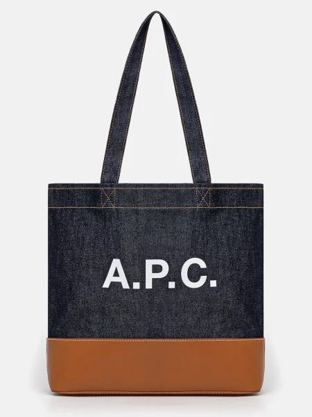 Чанта A.P.C. Tote Axel E W тъмносиньо