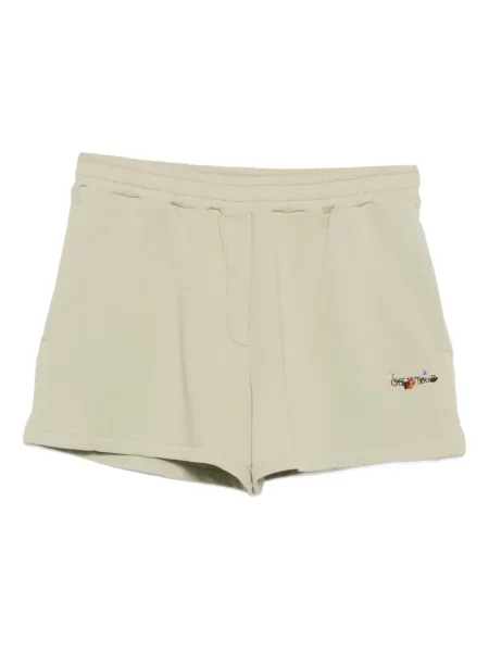 Pantaloni scurți Off-white cu model floral scurte alb