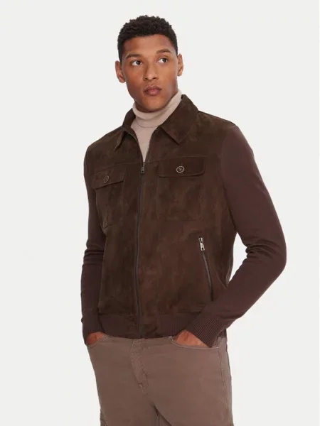 Milestone Usnjena jakna MSRayan rjava