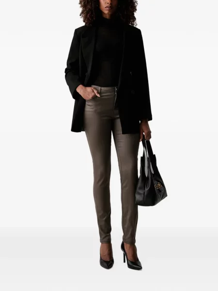 Pantaloni Morgan skinny fit maro