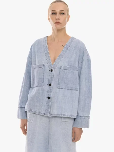 Prechodná bunda denim modrá