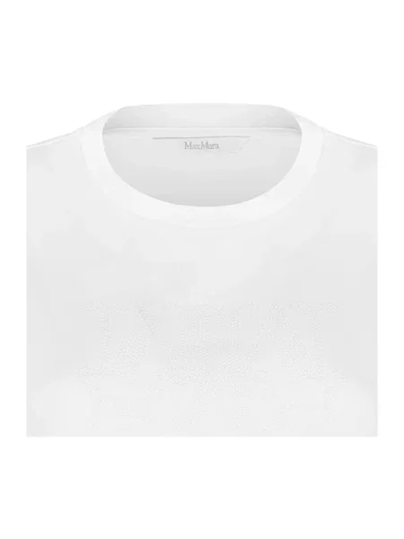 Koszulka Max Mara z kamieniami biała