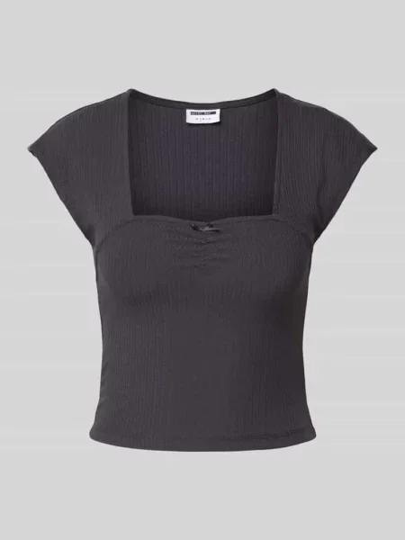 T-shirt z kwadratowym dekoltem model ‘SELENA’ Noisy May