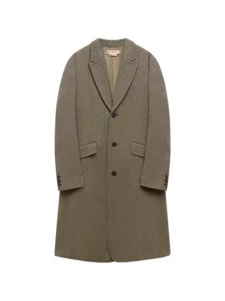 Palton Marni din tweed maro