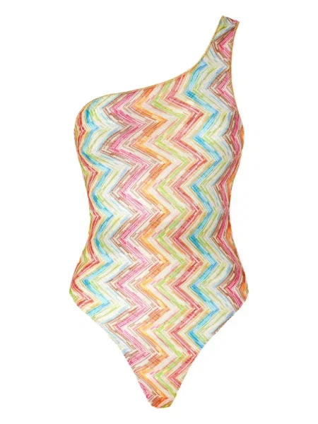 Costum de baie Missoni cu un umăr gol roz