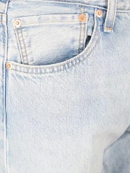 Cropp blugi drepți Levi's® zdrențuiți cu 5 buzunare albastru