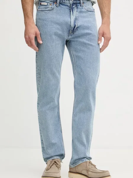 Calvin Klein Jeans blugi straight bărbați albastru