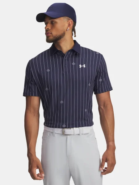 Polo Under Armour cu imagine albastru