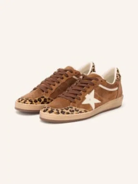 Golden Goose Tenisky Ball Star hnědá / světle hnědá / krémová zlaté