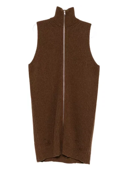 Rochie Mm6 Maison Margiela tricotate de costum maro