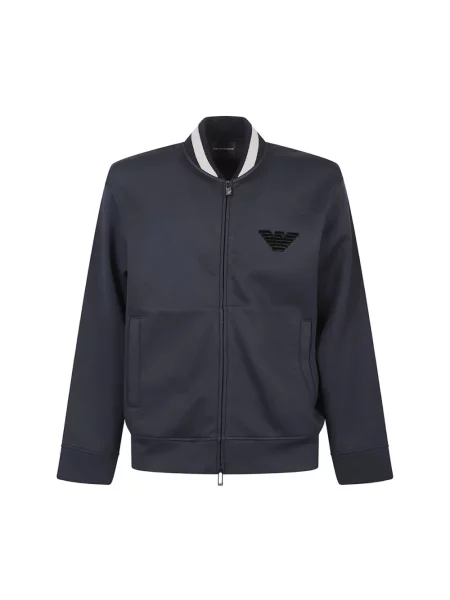 Bluza Emporio Armani z logo niebieska