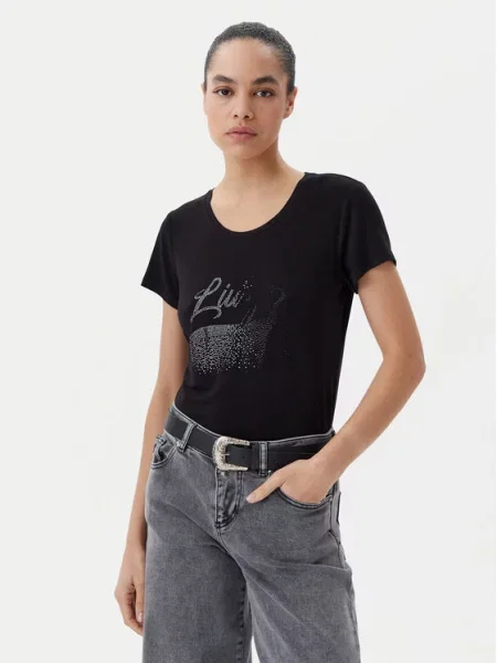 Liu Jo Beachwear T-shirt Regular Fit crna