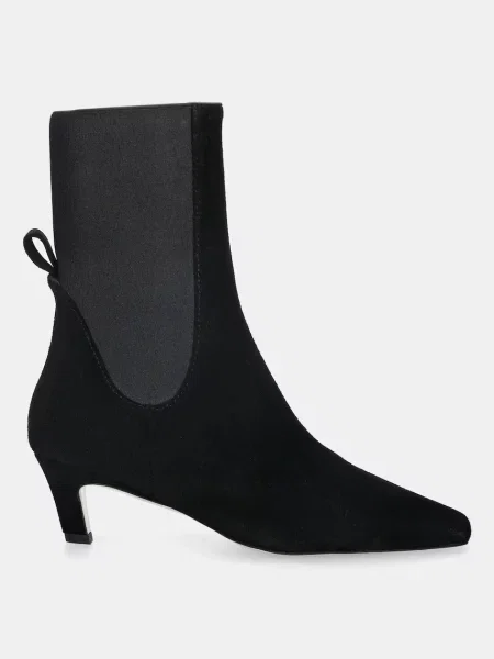 Замшевые ботинки Answear.lab на шпильке черные