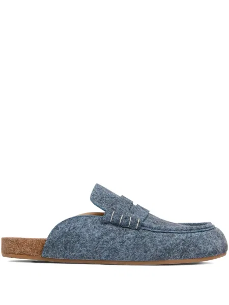 Papuci tip mules Jw Anderson fără toc albastru